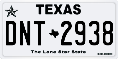 TX license plate DNT2938