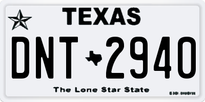 TX license plate DNT2940