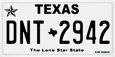 TX license plate DNT2942