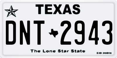 TX license plate DNT2943