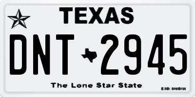 TX license plate DNT2945