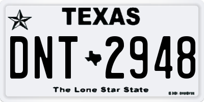 TX license plate DNT2948