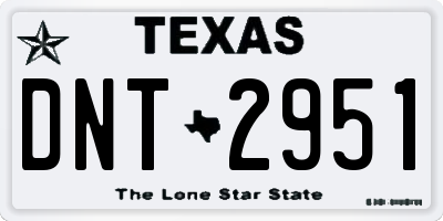TX license plate DNT2951
