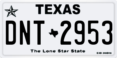 TX license plate DNT2953
