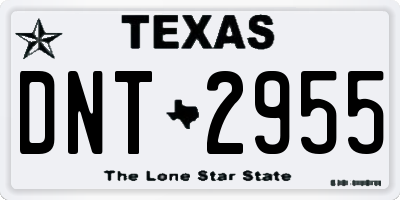 TX license plate DNT2955