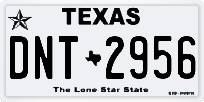 TX license plate DNT2956