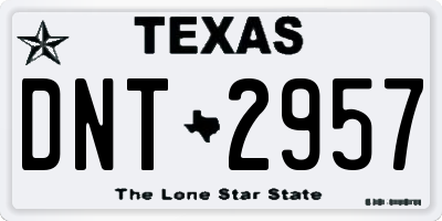TX license plate DNT2957