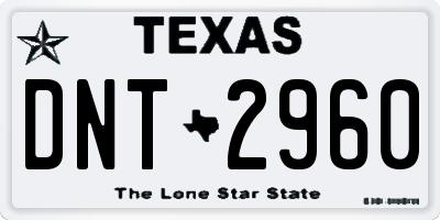 TX license plate DNT2960