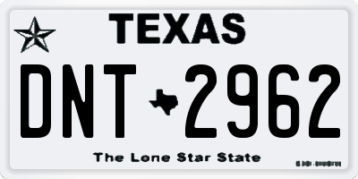 TX license plate DNT2962
