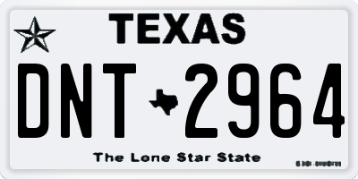 TX license plate DNT2964