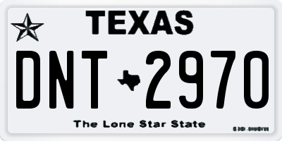 TX license plate DNT2970
