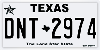 TX license plate DNT2974