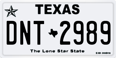 TX license plate DNT2989