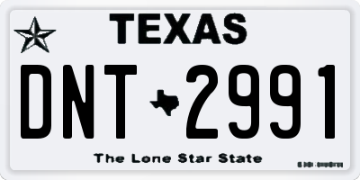 TX license plate DNT2991