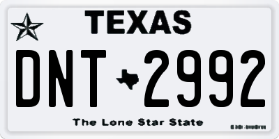 TX license plate DNT2992