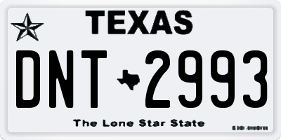 TX license plate DNT2993