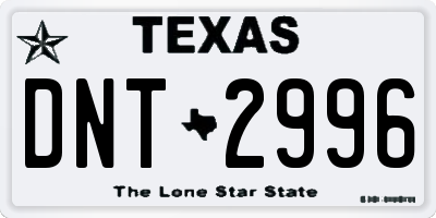 TX license plate DNT2996
