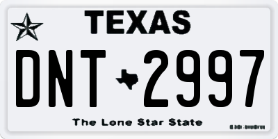 TX license plate DNT2997