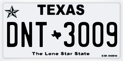 TX license plate DNT3009