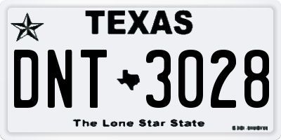 TX license plate DNT3028