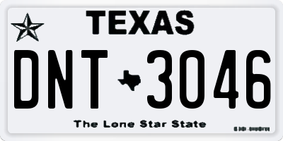 TX license plate DNT3046