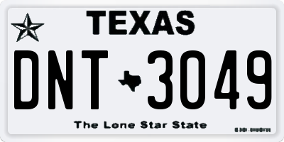 TX license plate DNT3049