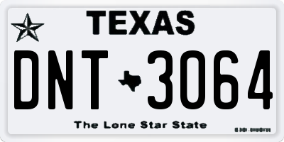 TX license plate DNT3064