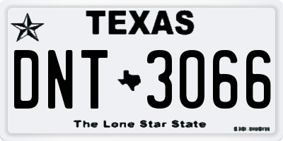 TX license plate DNT3066