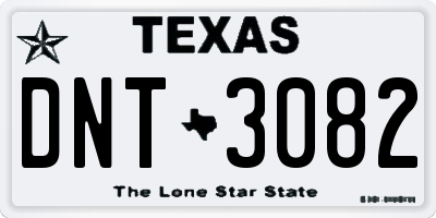 TX license plate DNT3082