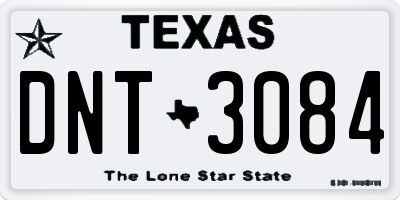 TX license plate DNT3084