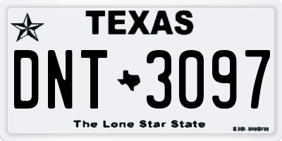 TX license plate DNT3097