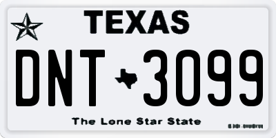 TX license plate DNT3099