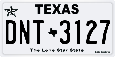 TX license plate DNT3127