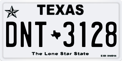 TX license plate DNT3128
