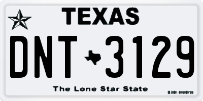 TX license plate DNT3129