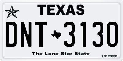 TX license plate DNT3130