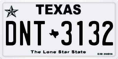 TX license plate DNT3132