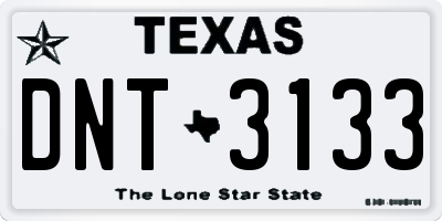 TX license plate DNT3133
