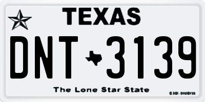 TX license plate DNT3139