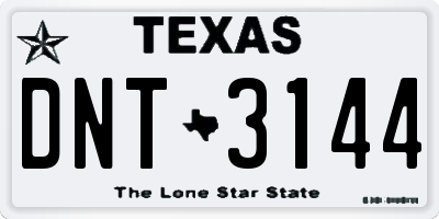 TX license plate DNT3144