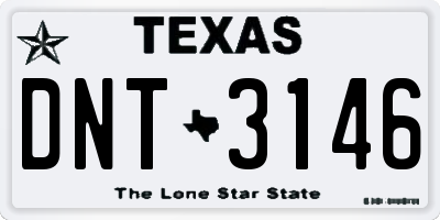 TX license plate DNT3146