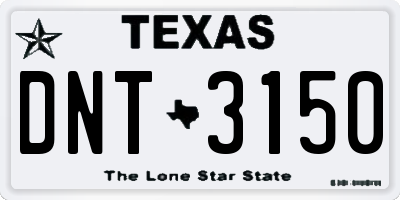 TX license plate DNT3150