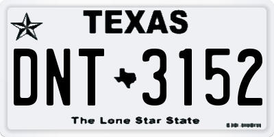 TX license plate DNT3152
