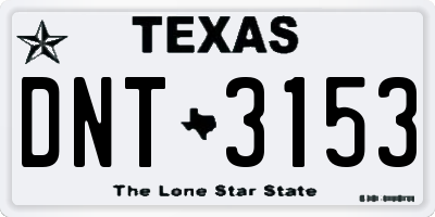 TX license plate DNT3153