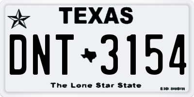 TX license plate DNT3154