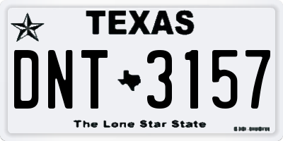 TX license plate DNT3157