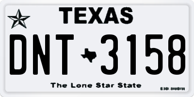 TX license plate DNT3158