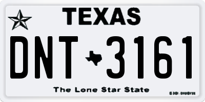 TX license plate DNT3161