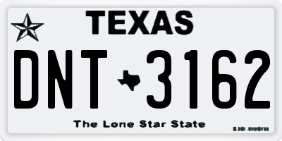 TX license plate DNT3162