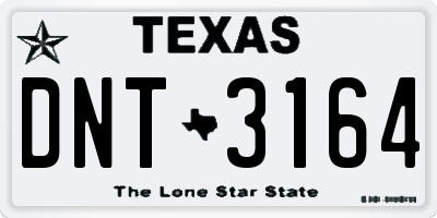 TX license plate DNT3164